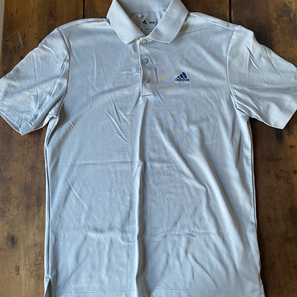 Adidas Men's Light Gray Polo Shirt
